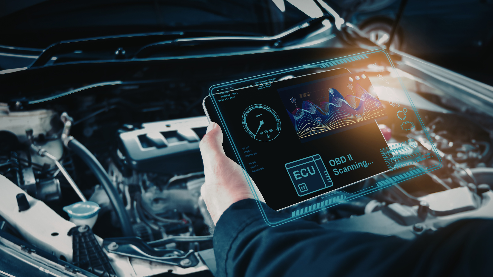 My Car Care Services technician performing check engine light services on a customer vehicle in Fredericksburg, VA