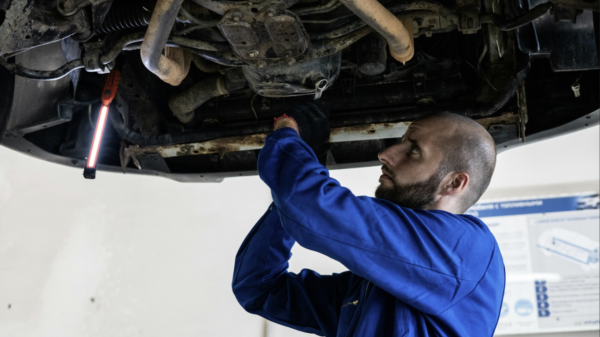 My Car Care Services technician performing drivetrain services on a customer vehicle in Fredericksburg, VA
