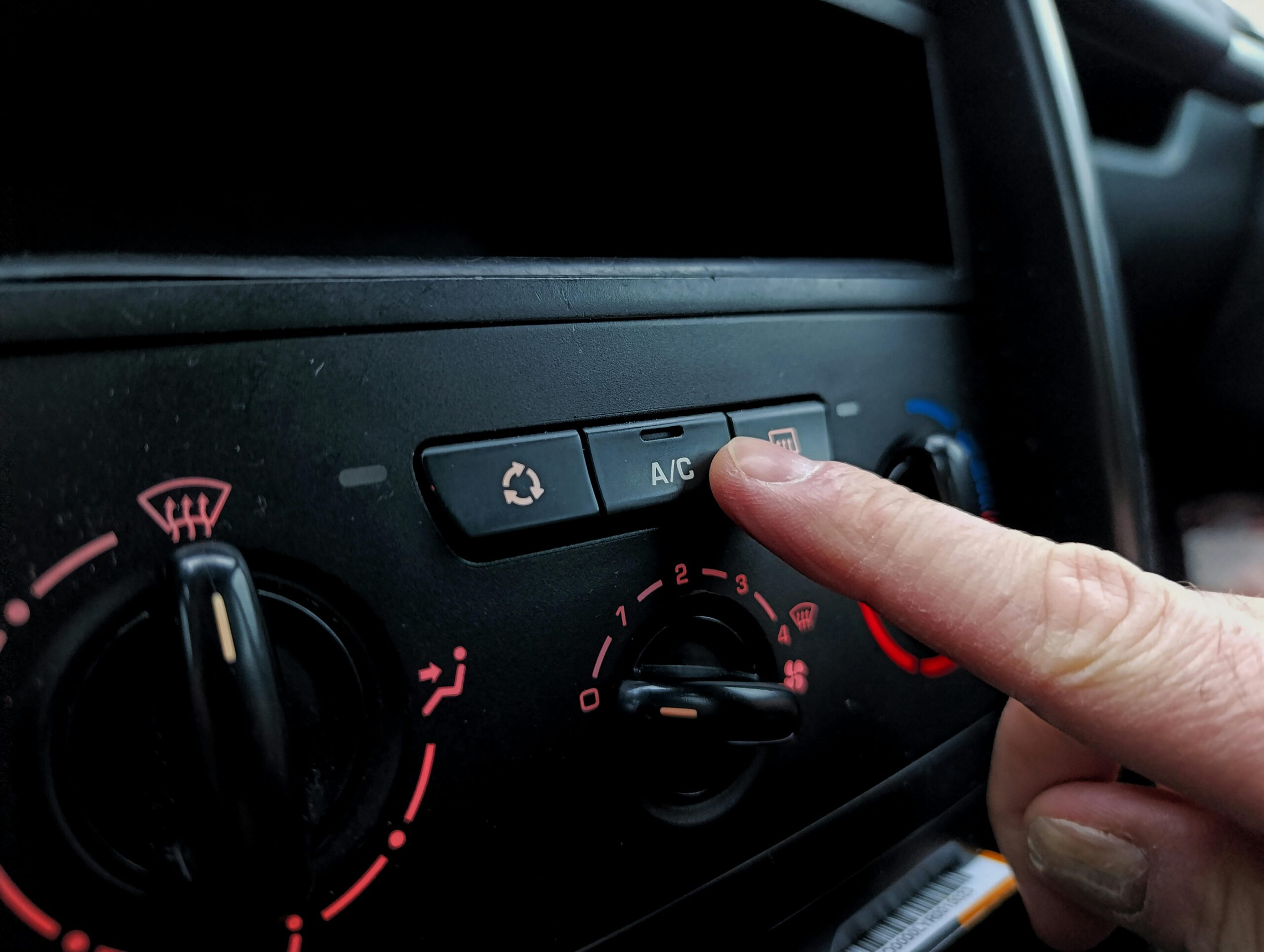 MyCar Care certified technician performing AC diagnostics on a customer vehicle in Fredericksburg, VA