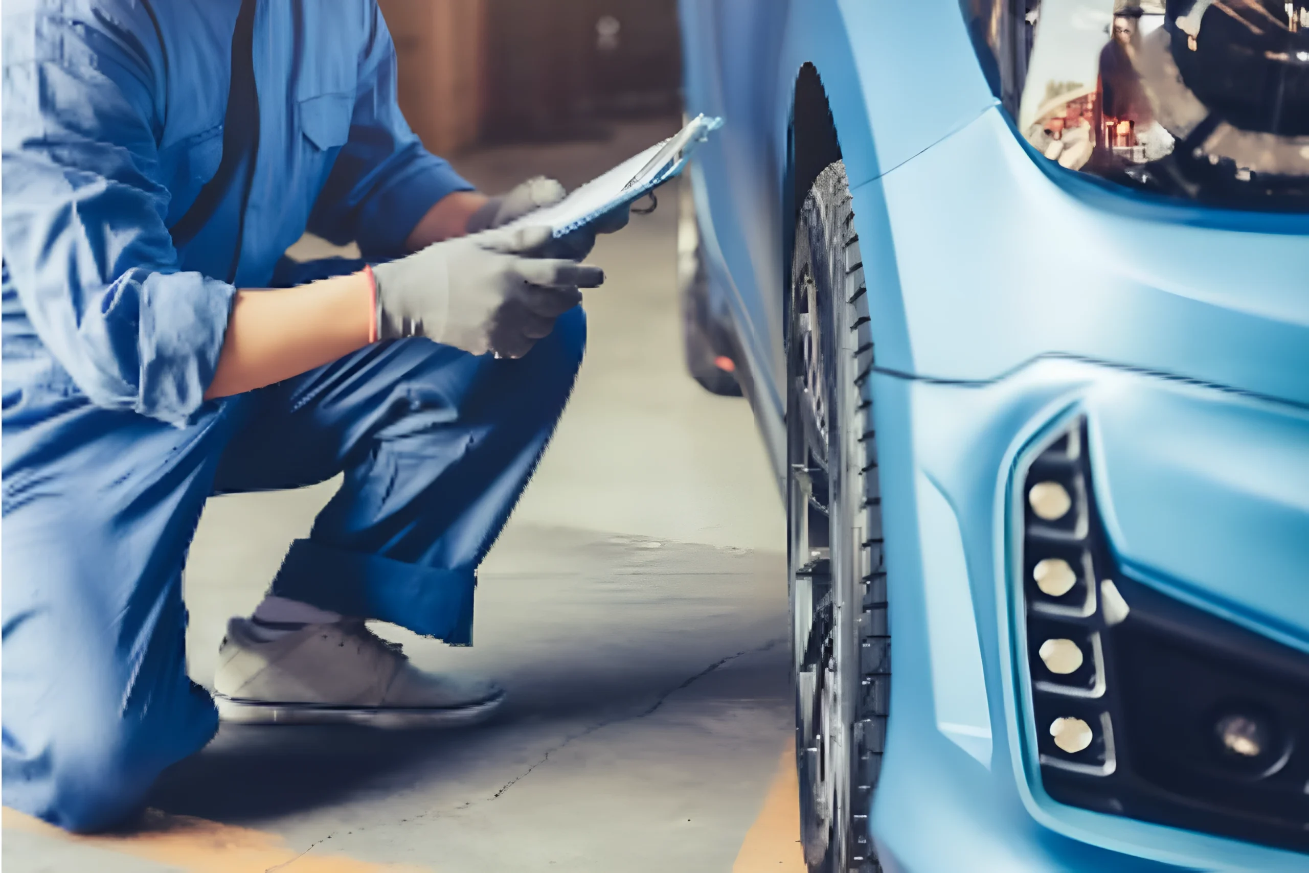 Technician performing car engine diagnostics at My Car Care