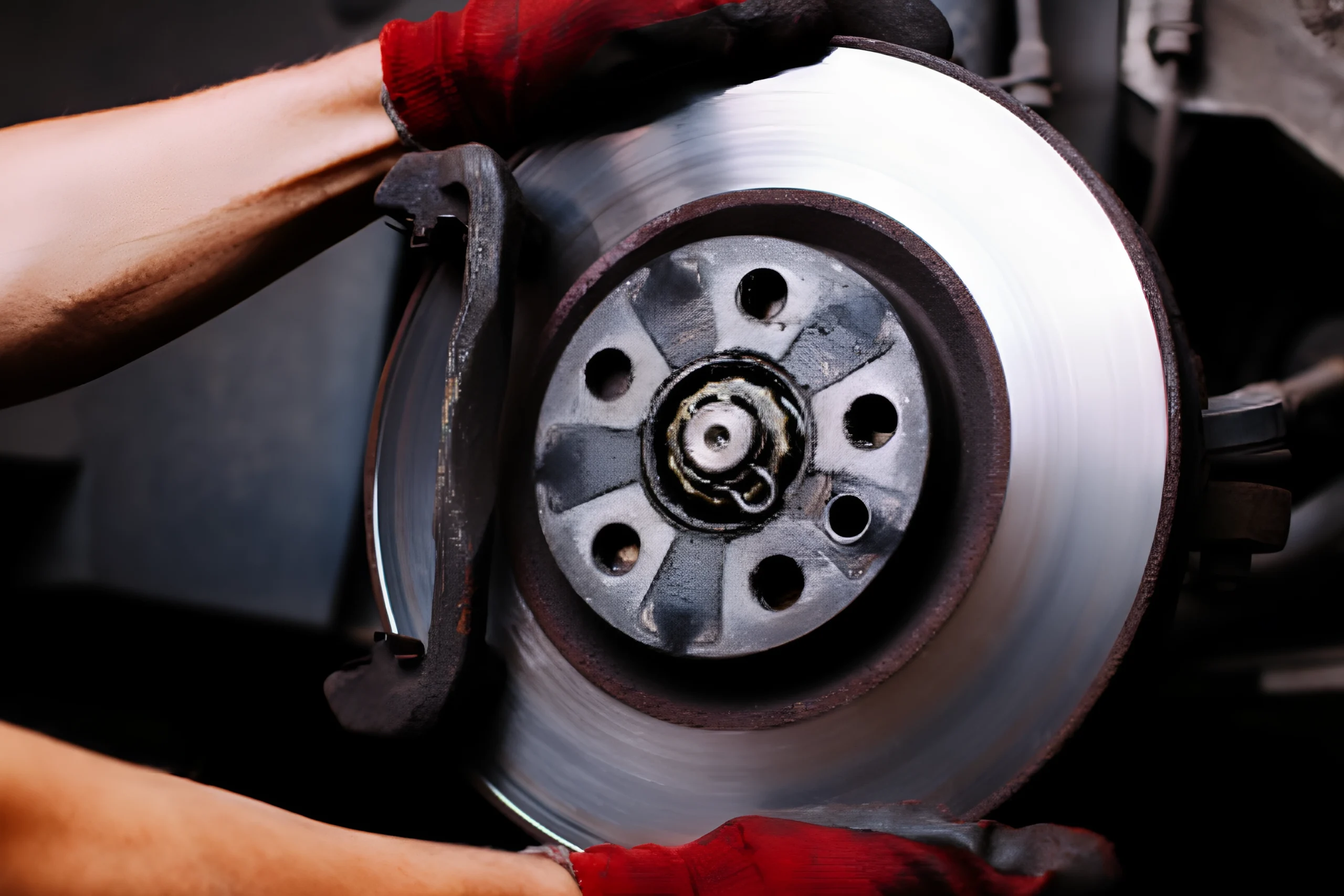 Technician performing car engine diagnostics at My Car Care